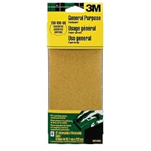 3M 9019 General Purpose Sandpaper Sheets, 3-2/3-Inch by 9-Inch, Assorted Grit