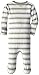 L'ovedbaby Unisex Baby Organic Snap Footie (Seafoam Stripe, 0-3m)