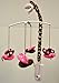 Lady Bugs pink/chocolate Musical Mobile