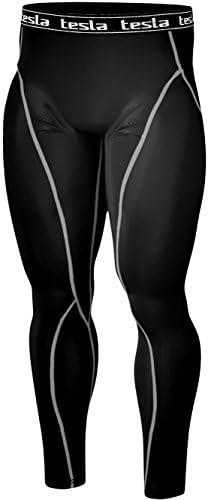 TM-P06-BS_L Men's Tesla Compression Under Leggings Base Layer Gear Armour Wear Pants