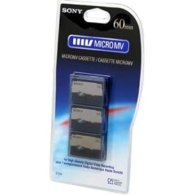 Sony 3 Pack 60 min Micro MV Cassette on Blister