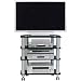 Optimum LCD6504 Fusion Slimline LCD Stand - Black Glass