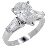 Size 7 Pear Cz Gift Fashion Jewelry Ring Sterling Silver