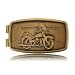 Men's New Antique Bronze Money Clip with Motorcycle