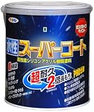 アサヒペン ペンキ 水性スーパーコート 水性多用途 黒 1.6L