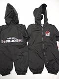 Georgia Bulldogs Infants / Babys / Kids black hooded Wind Suit coverall