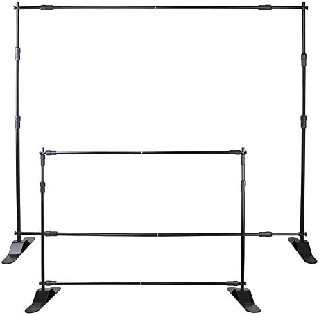 MaxProDealUS 8' Display Backdrop Banner Stand for Multiple Purpose Photo Booth Background Adjustable Telescopic Lightweight Trade Show Wall Exhibitor
