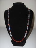 Exclusive and Exquisite Swarovski Crystal Necklace (fire opal and clear) Hand Crafted