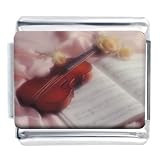 Buy Violin Musical Italian Charms Bracelet Link by Pugster