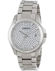 Akribos XXIV Womens AK579SS Impeccable Crystal Pave Stainless Steel Bracelet Watch