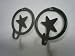 Wrought Iron Hook Ring Star - Lot of 2 Hand Made