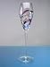 Milano Crystal Blue Swirls Champagne Flute Glasses (Set of 4)