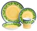 Caleca Girasole 16-Piece Dinnerware Set, Service for 4
