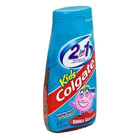 Colgate Children's 2 In 1 Toothpaste and Mouthwash, Bubble Gum Flavor - 4.6 oz