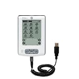 Gomadic for the PalmOne Palm Zire 21 - Coiled Power Hot Sync and Charge USB Data Cable w/ Tip Exchange for the PalmOne Zire 21 - Gomadic Brand