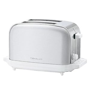 Cuisinart CPT-70BCW Classic Style 2-Slice Electronic Toaster, White and Stainless Steel