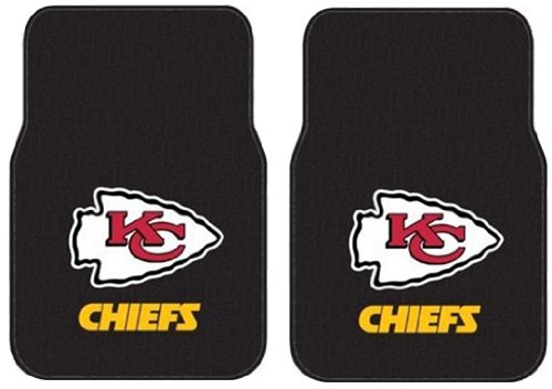 Front Car Truck SUV Rubber Floor Mats - Kansas City Chiefs - Pair