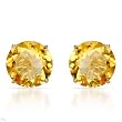 Stud Earrings With 7.20ctw Genuine Citrines Crafted in Yellow Gold