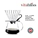 Coffee Dripper – Vitabliss Glass Coffee Brewer Maker Cone of 3 oz. with Paper Filters