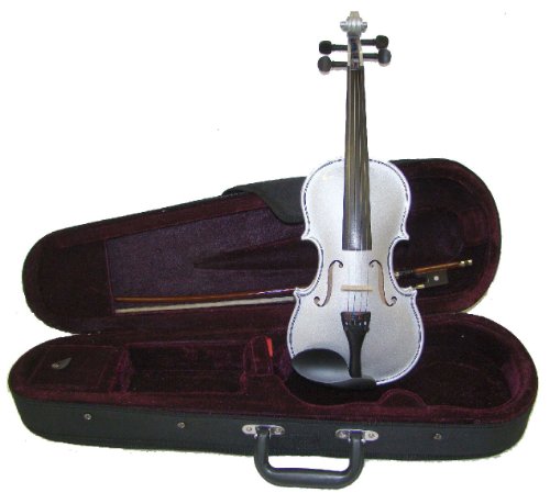 New Merano 13 inch SILVER Viola with Case and Bow+Extra Set of String, Extra Bridge, Pitch Pipe, Rosin