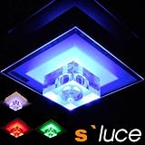 S-LUCE Future LED-Deckenleuchte mit Farbwechsler, Glas