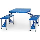 Folding Table And Seats, 26.25Hx53W, ROYAL BLUE