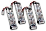 4 pcs 8.4V 5000mAh Flat NiMH Battery Packs with Tamiya Connectors
