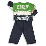 Mish Mish - Newborn/Infant Baby Boys Long Sleeved Pant Set, Blue, Green