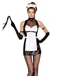 Maid to Order Costume Sexy Lingerie 7 Piece Set Dress with Apron Headband Arm Bands Gloves Whip