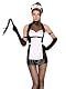Solve Maid to Order Costume Sexy Lingerie 7 Piece Set Dress with Apron Headband Arm Bands Gloves Whip Sale Ends Soon