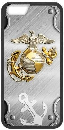 Usmc Marine Corps Metal Pattern &amp; Anchor Iphone 6 4.7" (Laser Technology) Snap on Case Cover