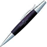 Faber-Castell Design E-Motion Pearwood Polished Chrome Dark Brown Mechanical Pencil 138381