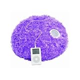 Purple Plush Round Speaker Pillow, for iPod/MP3 or Anything with a speaker jack
