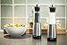 Salt and Pepper Grinder Set - 9 Inches Tall Brushed Stainless Steel with Clear Acrylic Body - Adjustable Ceramic Grinding Mechanism