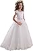 DressHome Scoop Lace Flower Girls Dresses Belt Girls First Communion Dress