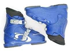 Salomon Performa T2 Used Blue Ski Boots Toddler Size