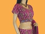 MAGENTA GOLD LEHENGA EXCLUSIVE LENGHA CHOLI FASHION M