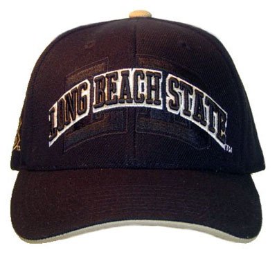 NCAA OFFICIAL LONG BEACH STATE 49ERS BLACK CAP HAT ADJ
