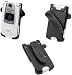 CELLET ELITE RUBBERIZED COATED SWIVEL BELT CLIP HOLSTER for SANYO SCP-6600 KATANA - RETAIL PACKAGING