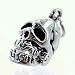 Small Three Dimensional Skull Charm with Moveable Jaws in Sterling Silver, #11439