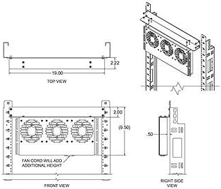 Ventit 32H 3-Fan 2-Post Fan Tray