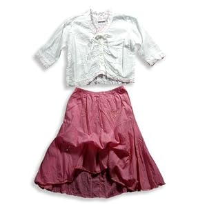 Mish - Toddler Girls Long Sleeve Skirt Set, White, Pink
