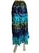 Women Skirts Navy Blue Turquoise Blue Tie Dye Cotton Long Skirt 37"L
