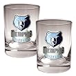 Memphis Grizzlies 2pc Rocks Glass Set - Primary Logo NBA Basketball