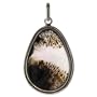 Dendritic Agate and Sterling Silver One of a Kind Large Pendant