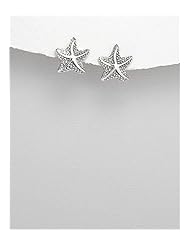 Starfish Earrings In 92.5 Sterling Silver
