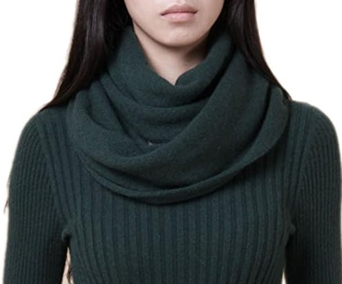 Novawo Women's Men's Super Soft Cashmere Solid Infinity Scarf