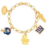 NEW YORK GIANTS OFFICIAL LOGO GOLD CHARM BRACELET