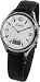 La Crosse Technology WT-971L- Atomic Watch: Polished Metal Case Leather Band