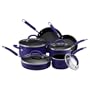 Rachael Ray 10-Piece Porcelain Enamel Cookware Set, Blue